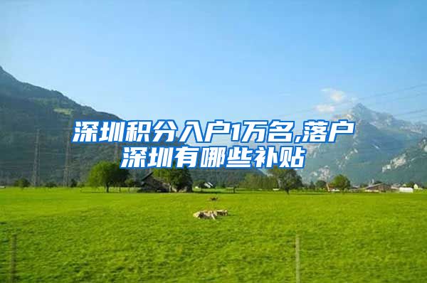 深圳积分入户1万名,落户深圳有哪些补贴