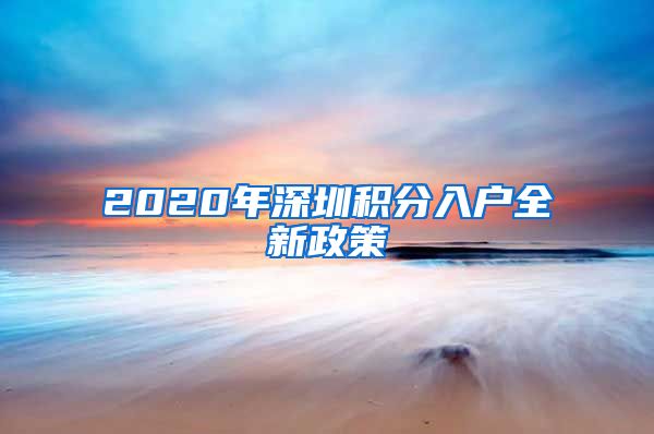 2020年深圳积分入户全新政策