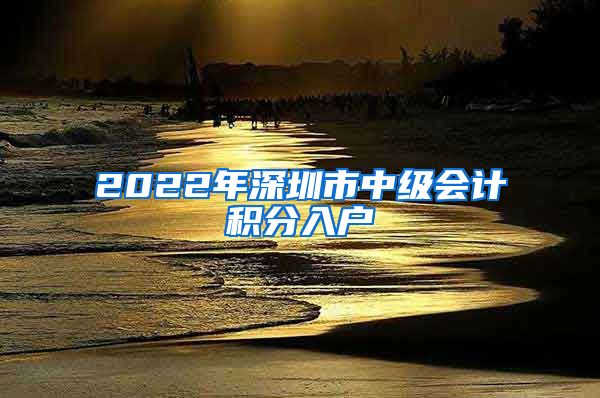 2022年深圳市中级会计积分入户