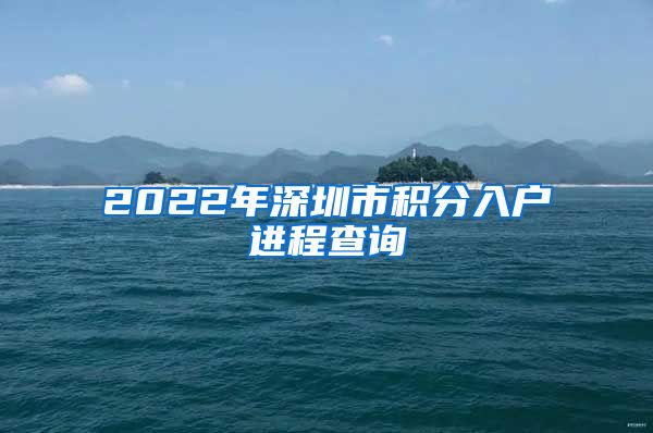 2022年深圳市积分入户进程查询