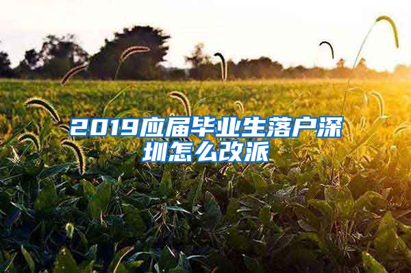 2019应届毕业生落户深圳怎么改派