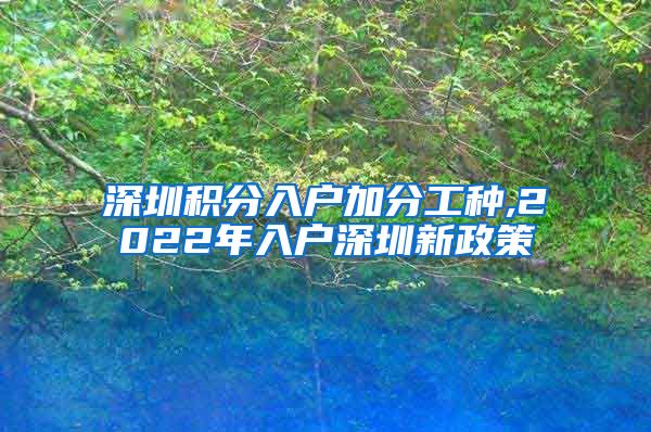 深圳积分入户加分工种,2022年入户深圳新政策