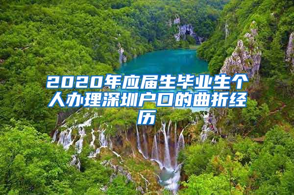 2020年应届生毕业生个人办理深圳户口的曲折经历