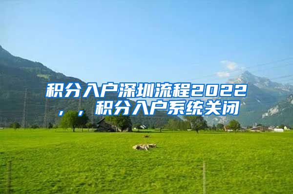 积分入户深圳流程2022，，积分入户系统关闭