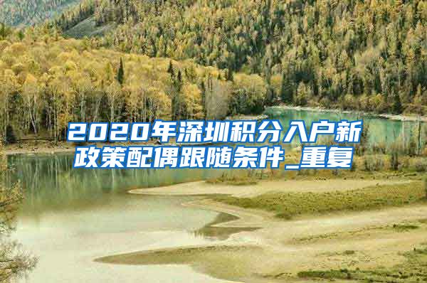 2020年深圳积分入户新政策配偶跟随条件_重复