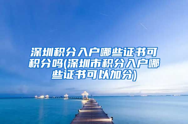 深圳积分入户哪些证书可积分吗(深圳市积分入户哪些证书可以加分)