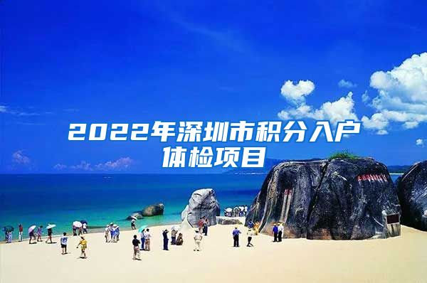2022年深圳市积分入户体检项目