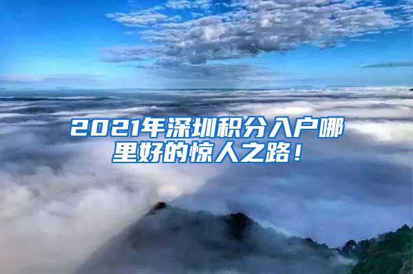 2021年深圳积分入户哪里好的惊人之路！