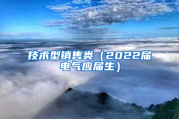 技术型销售类（2022届电气应届生）