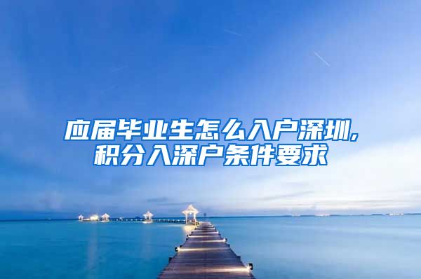 应届毕业生怎么入户深圳,积分入深户条件要求