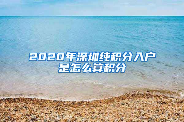 2020年深圳纯积分入户是怎么算积分