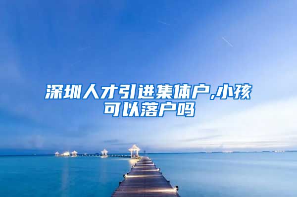 深圳人才引进集体户,小孩可以落户吗