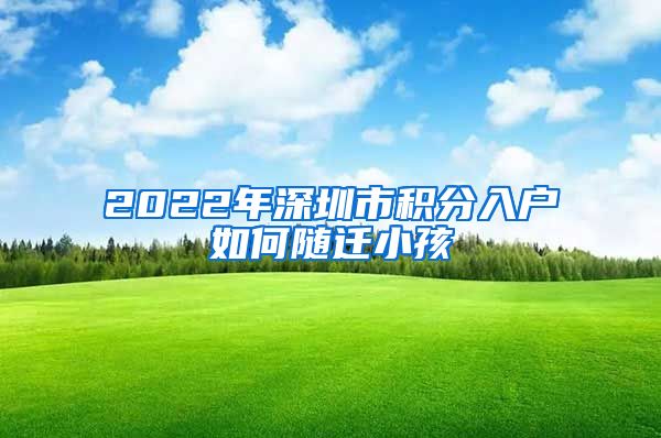 2022年深圳市积分入户如何随迁小孩