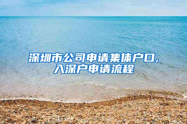 深圳市公司申请集体户口,入深户申请流程