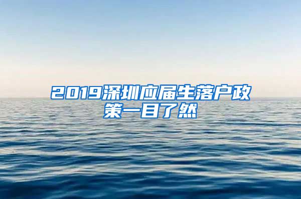 2019深圳应届生落户政策一目了然