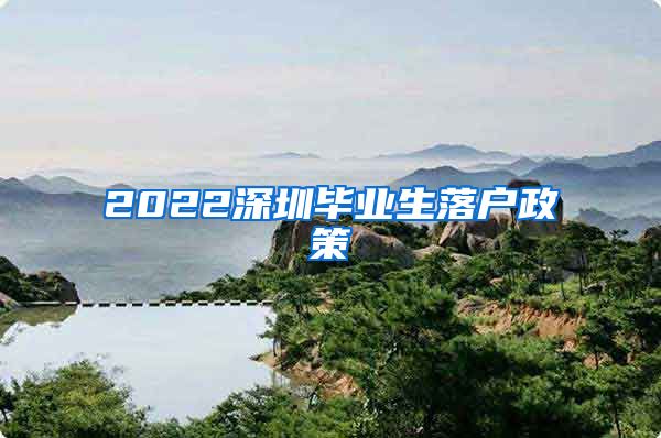 2022深圳毕业生落户政策