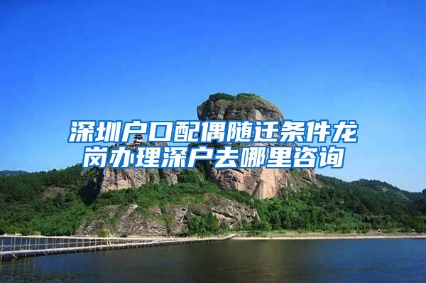 深圳户口配偶随迁条件龙岗办理深户去哪里咨询