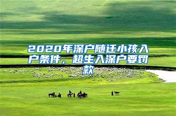 2020年深户随迁小孩入户条件，超生入深户要罚款