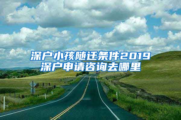 深户小孩随迁条件2019深户申请咨询去哪里