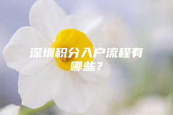 深圳积分入户流程有哪些？