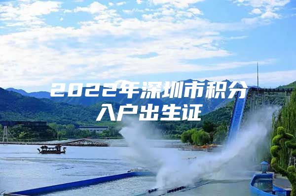 2022年深圳市积分入户出生证