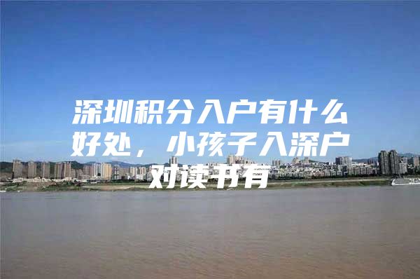 深圳积分入户有什么好处，小孩子入深户对读书有