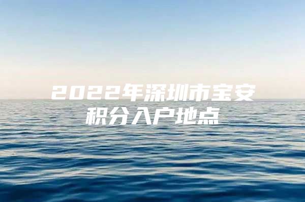 2022年深圳市宝安积分入户地点