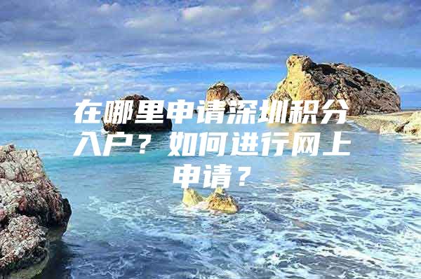 在哪里申请深圳积分入户？如何进行网上申请？