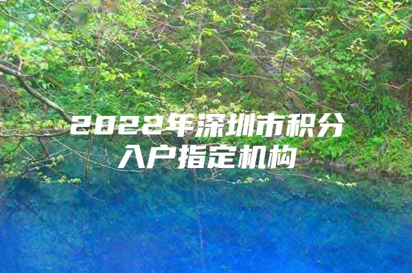 2022年深圳市积分入户指定机构