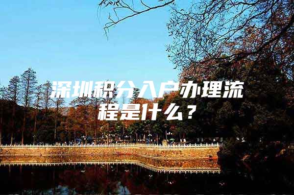 深圳积分入户办理流程是什么？