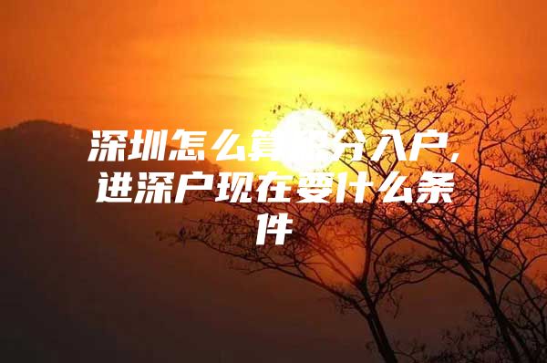 深圳怎么算积分入户,进深户现在要什么条件