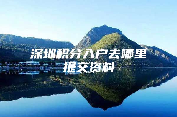 深圳积分入户去哪里提交资料