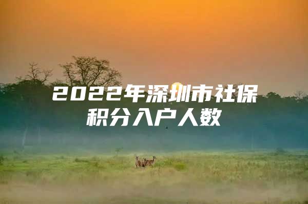 2022年深圳市社保积分入户人数