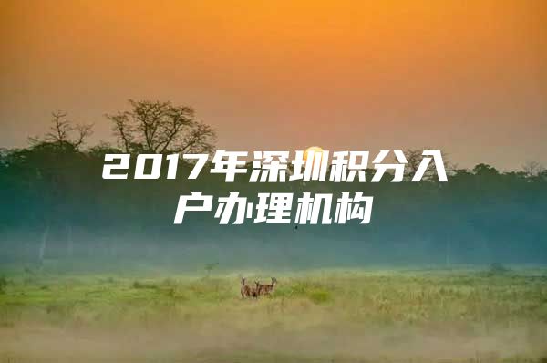 2017年深圳积分入户办理机构